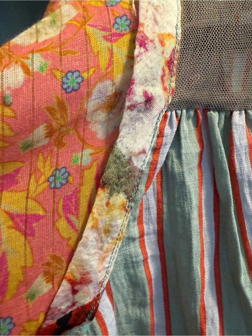 Aratta Multicolor Striped & Floral Open Kimono Jacket - Picture 11 of 12